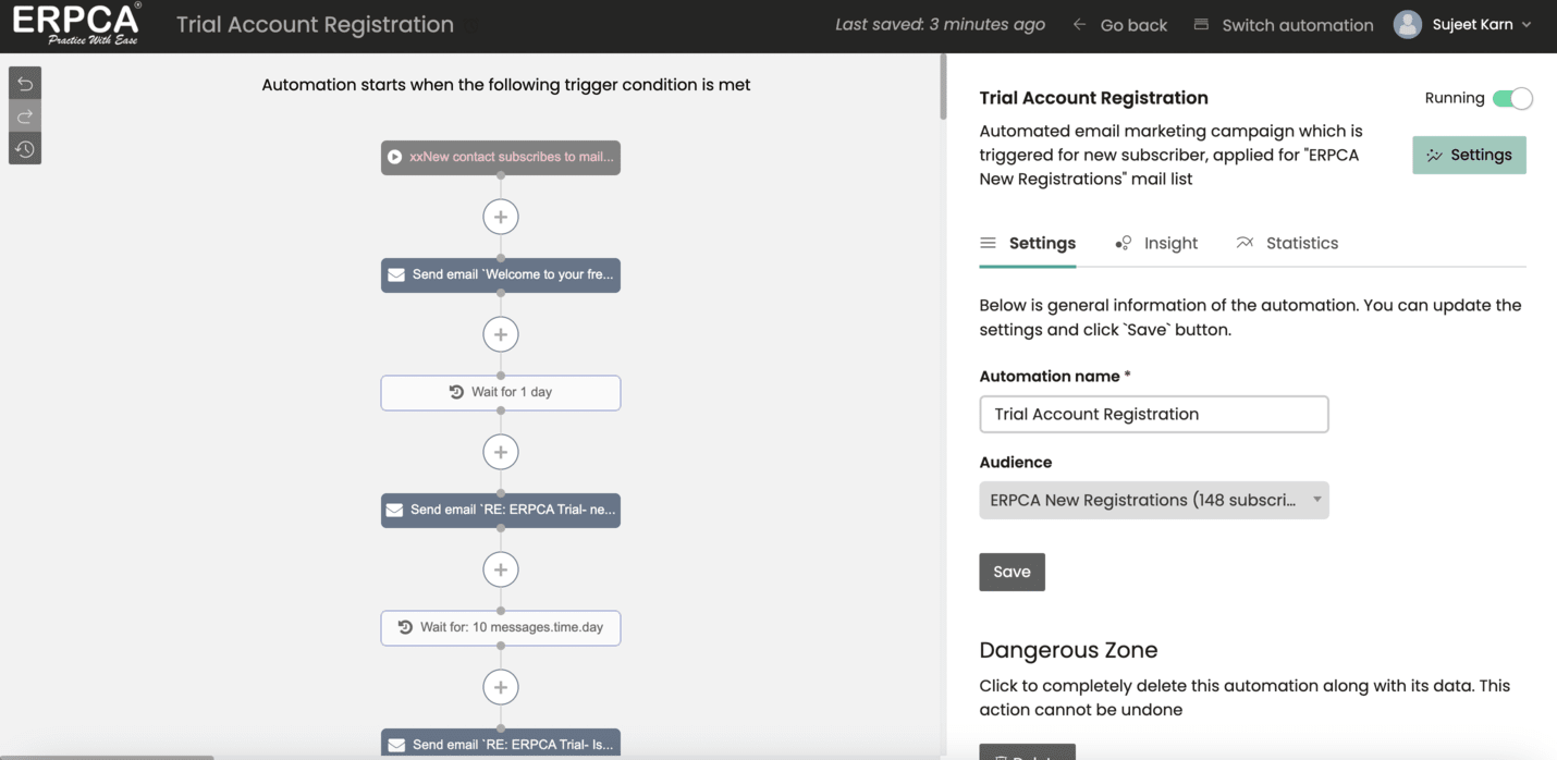 ERPCA Mail Blaster Product UI