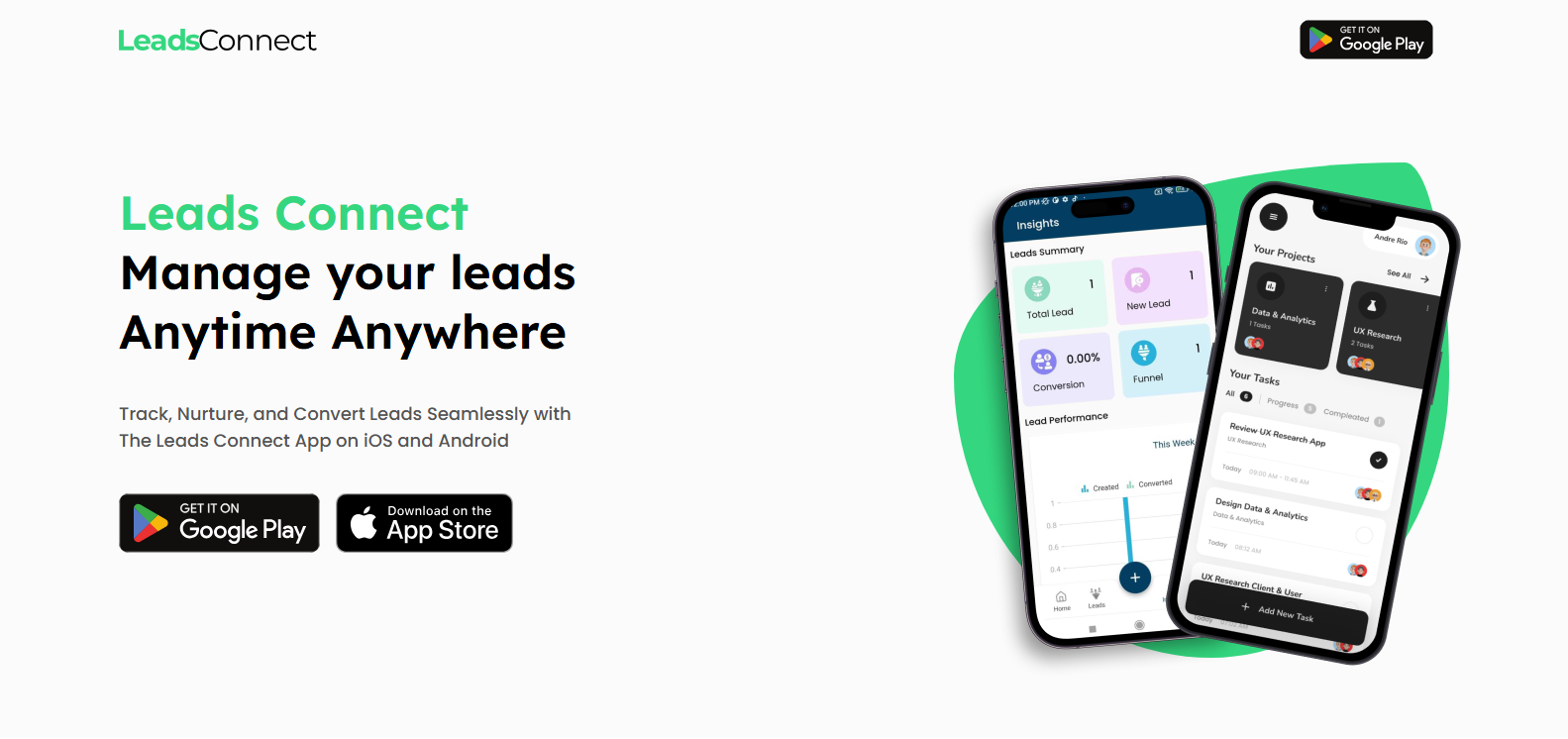 LeadsConnect Product UI
